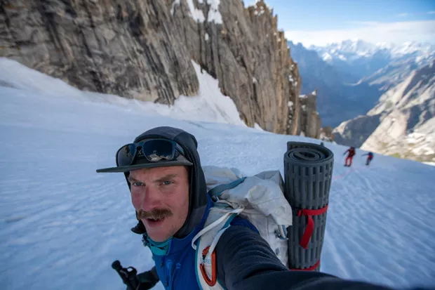 Zimmerman climbing from ABC to camp 1 on Link Sar. - GRAHAM ZIMMERMAN