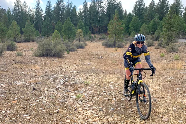 Kevin English from Dirty Freehub is off for a spin on the Mack Canyon route. - LINDA ENGLISH