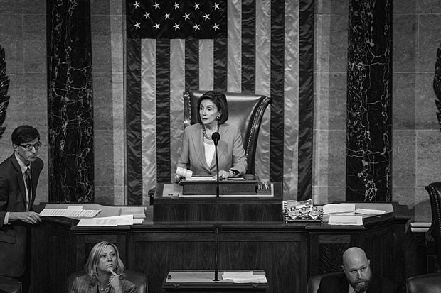 Speaker of the House of U.S. Representatives Nancy Pelosi has been a leader in the impeachment &#10;proceedings against President Donald Trump. - WIKIMEDIA COMMONS