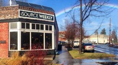 The Source's historic building in downtown Bend... where our staff will work again one day soon. - SOURCE