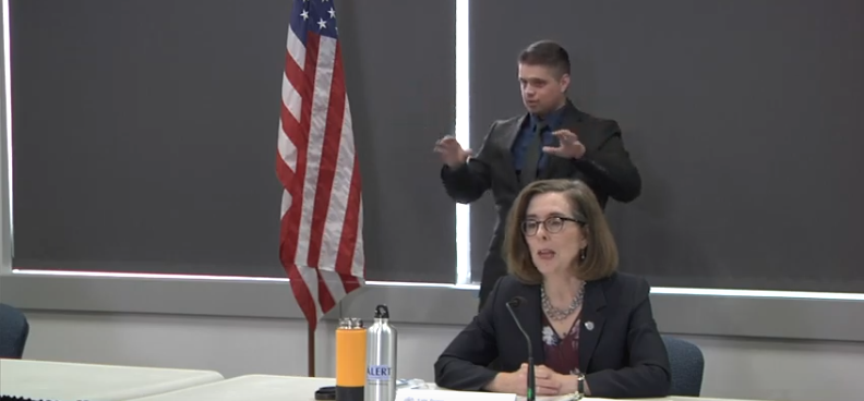 Gov. Kate Brown announced this morning that she will lift restrictions on elective surgeries and non-emergency health care in Oregon. - SCREENSHOT VIA OREGON PUBLIC HEALTH DIVISION'S YOUTUBE CHANNEL