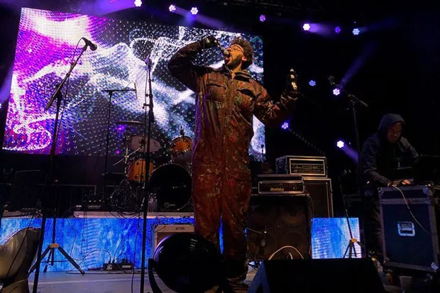 MOsley WOtta, who you'll find on the "High Desert Calling" compilation, rocks the stage at WinterFest 2019. - ISAAC BIEHL