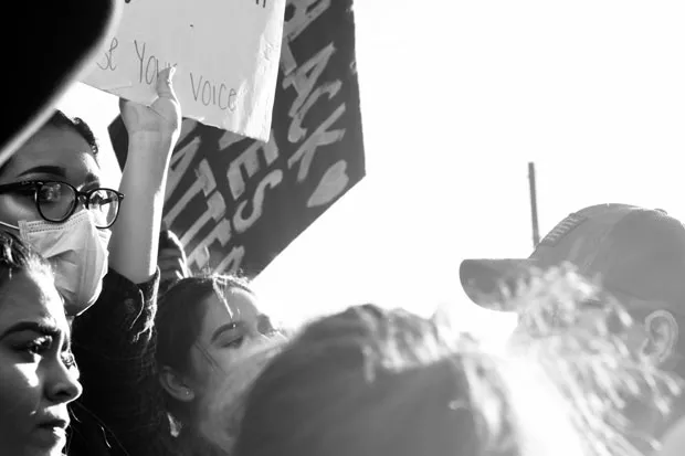 Prineville's protest on Sunday was largely peaceful, though organizers say they were accosted by counter-protesters after it ended. - ANDREA MARIA VAZQUEZ FERNANDEZ