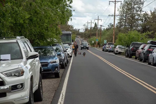 Terrebonne locals seek a remedy as pedestrians, and their dogs, run a gauntlet through overcrowded parking. - COURTESY TERREBONNE NEIGHBORHOOD ALLIANCE