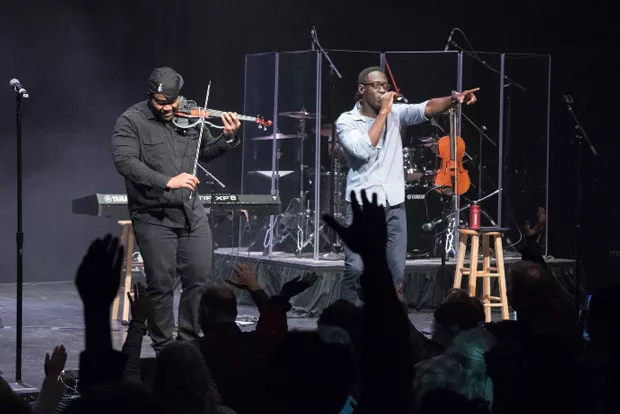 Black Violin performs at the Tower Theatre, which will open its doors for the first time in months on July 17 with a movie premiere. - COURTESY TOWER THEATER