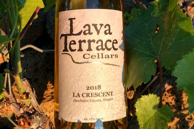 One of Lava Terrace Cellar's award-winning wines &ndash; their 2018 La Crescent. - LAVA TERRACE CELLARS
