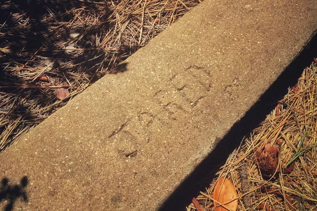 A rare piece of history circa 1980s in Paradise's Bille Park. - PHOTO BY ROBERT MARQUEZ