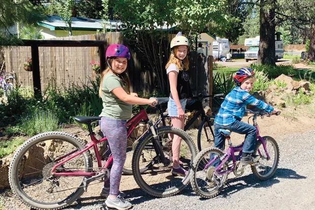 Kaia, Chloe & Peter - the DRW Bike Club - SUBMITTED