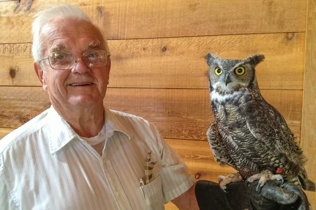 Jim Anderson with one of his favorite residents of the Natural World. - SUE ANDERSON