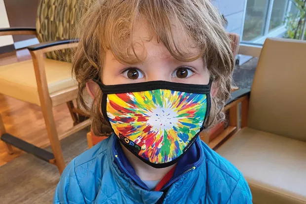 COPA patients and their siblings enjoy the comfort of a Blackstrap mask. - COURTESY COPA