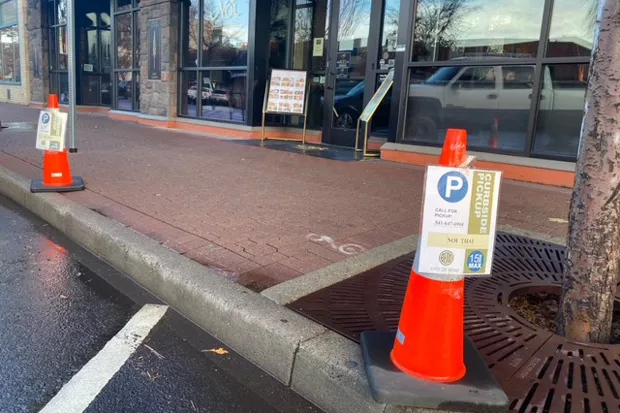 Downtown Bend is already well-equipped for takeout and delivery, with dedicated pick-up points already in place. - MEGAN BURTON