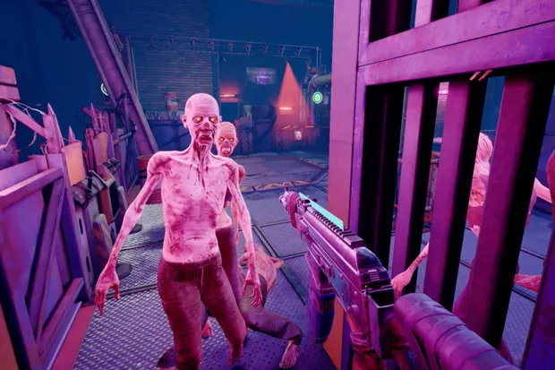 Here, zombie, zombie. Momma's got a full clip of hot lead with your name on it. - COURTESY ZERO LATENCY