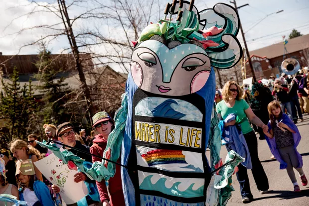 The Earth Guardians, artwork by local artist Teafly, won't be leading a parade this year, but they will be out sharing their origin story for young listeners. - ENVIRONMENTAL CENTER