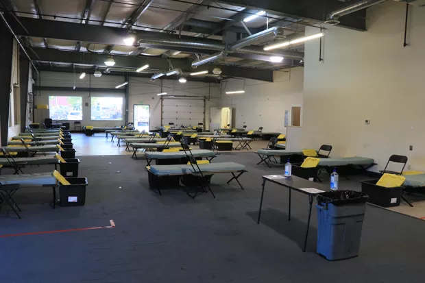 The main room at the new permanent shelter for Shepherd's House. Previously it had strictly been a warming center for the colder months, but now is open year-round. - JACK HARVEL