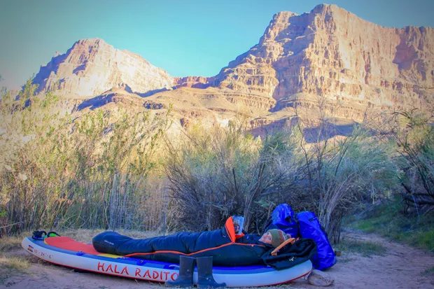 Following dinner and solo dance party, it's time to hunker down on the board for a night under the stars. - COURTESY K.M. COLLINS