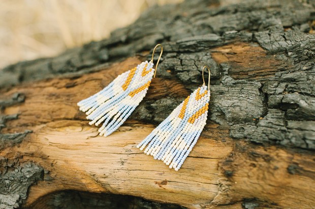 Sway Beaded Earrings, by Pedal Creations, $88  Bronwen - DREW CECCHINI