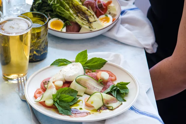 Terra's Mediterranean-inspired menu includes a Melon Caprese, featuring burrata cheese, melons, Persian cucumbers and more. - COURTESY SCP REDMOND