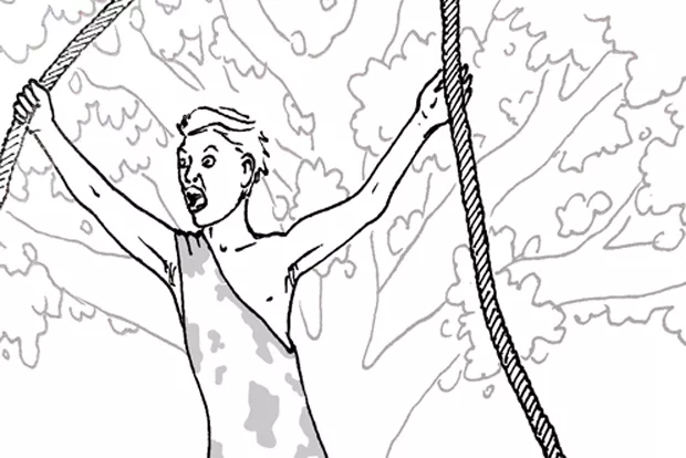 The Rockefeller Farm Tarzan Tree, illustrated by my son Caleb's wonderful art talents. - CALEB ANDERSON