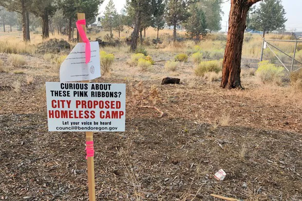 Proposed camps for unhoused people have drawn controversy. - JACK HARVEL