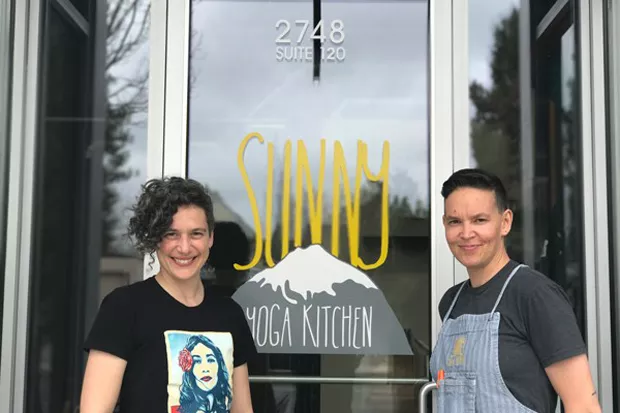 It's a sunny sunset for Amy and Courtney Wright. - COURTESY OF LISA SIPE