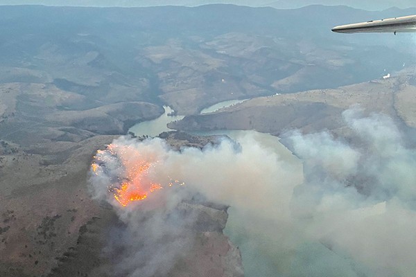 This aerial photo of the Fly Creek Fire was taken on July 31. - COURTESY OF CENTRAL OREGON FIRE INFOMATION