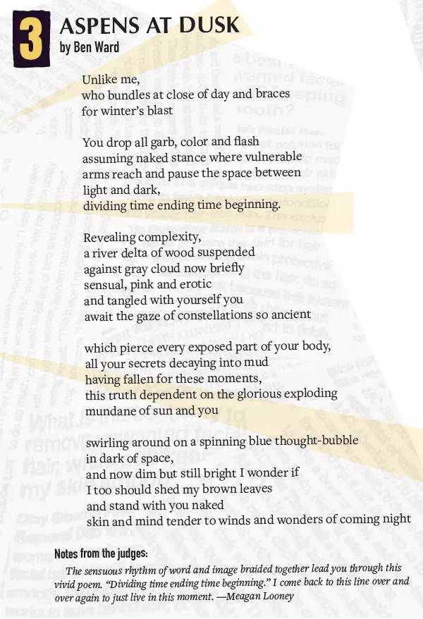 POEM BY BY BEN WARD