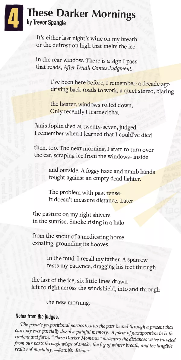 POEM BY BY TREVOR SPANGLE