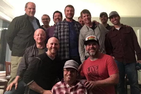 These guys were getting real around the topic "Using Personal Fear as a Tool for Success," a discussion moderated by Man Camp presenter Todd Cover. P - PHOTO COURTESY OF TODD COVER.