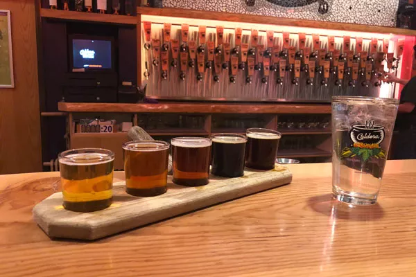 A flight of Caldera beer is mighty tasty - SOURCE STAFF