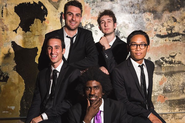 The Lique, fronted by emcee Rasar Amani, center, brings their hip-hop-meets-jazz sound to McMenamins Old St. Francis on 1/17. - SUBMITTED.