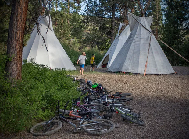 Cougar Camp culminates in an over-nighter in teepees, for kids 8-13. - BPRD