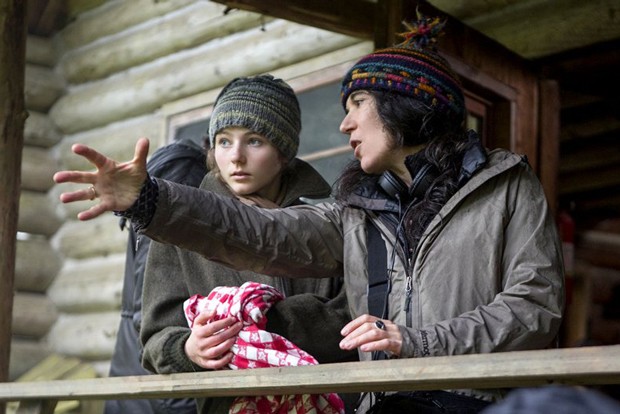 Debra Granik directs Tomasin McKenzie in "Leave No Trace." - SUBMITTED