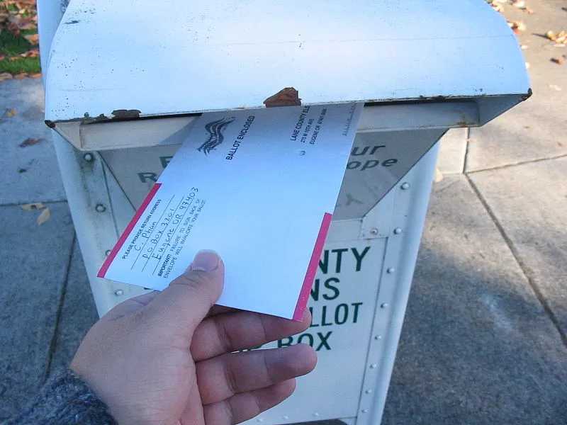 Oregon was the first state to introduce mail-in voting—a process now adopted by a handful of states, including Washington and Colorado. - WIKIMEDIA COMMONS