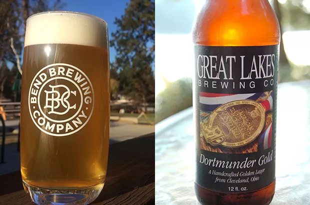 Great Lakes Brewing's Dortmunder Gold, right, and Bend Brewing Companies' Dortmunder, left, coming late November. - FLICKR / CHRIS SCOTT