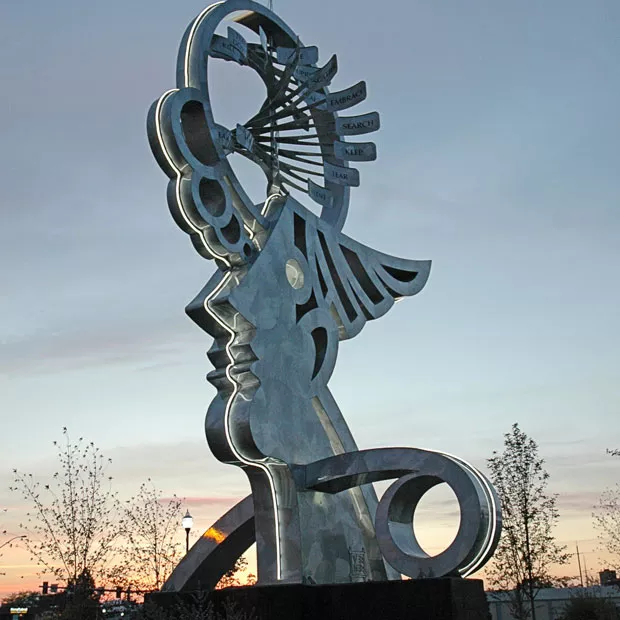 "Thoughts of Flight" by local artist Jerry Werner, located at Eastern Y Gateway in Redmond. - COURTESY: RCAPP FACEBOOK