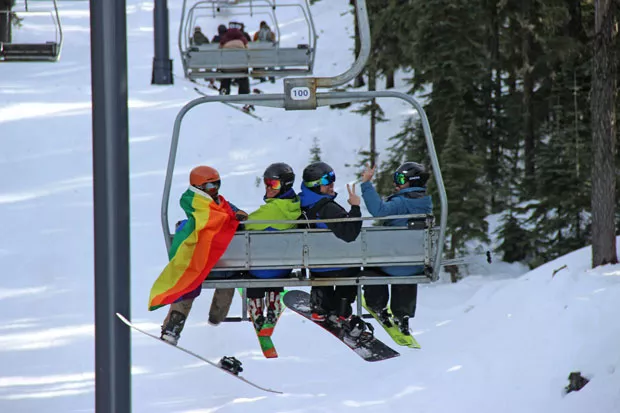 Rainbows and tie dye hit the mountain this weekend for Winter PrideFest. - ALEX LOFTING