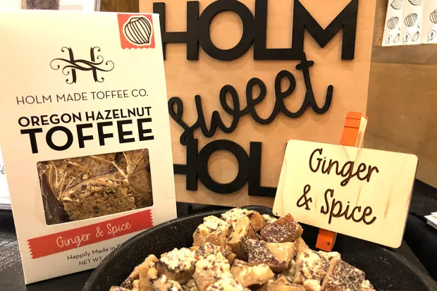 Local favorite, Holm Made Toffee, took home the prize for Best Chocolate Candy for its ginger and spice hazelnut toffee. - LISA SIPE