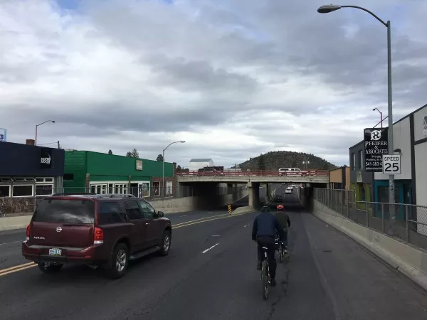City Councilor Bruce Abernethy cycling with Bend Bikes to see the current cycling infrastructure in Bend. - BENDBIKES.ORG