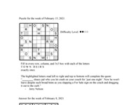 Pearl's Puzzle - Week of Feb. 18