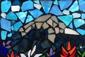 Mosaic Glass on Glass Art