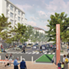 Rendering of possible improvements to NE First Street and NE Hawthorne spurred with tax increment funding (TIF). Rendering of possible improvements to NE First Street and NE Hawthorne spurred with tax increment funding (TIF).