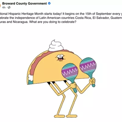 On the first day of Hispanic Heritage Month, the Broward County Government pages on Twitter and Facebook posted an ethnically insensitive gif, inviting ire from South Florida Latinos.