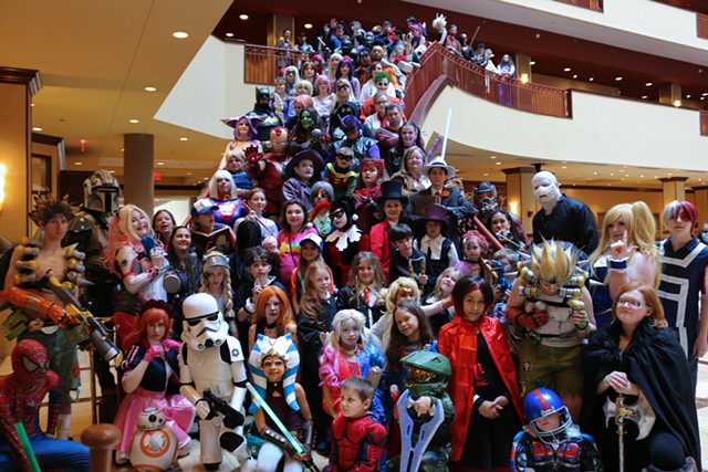 Young cosplayers pose for a photo at Charlotte Comicon (Photo by Shifting Art Photography)