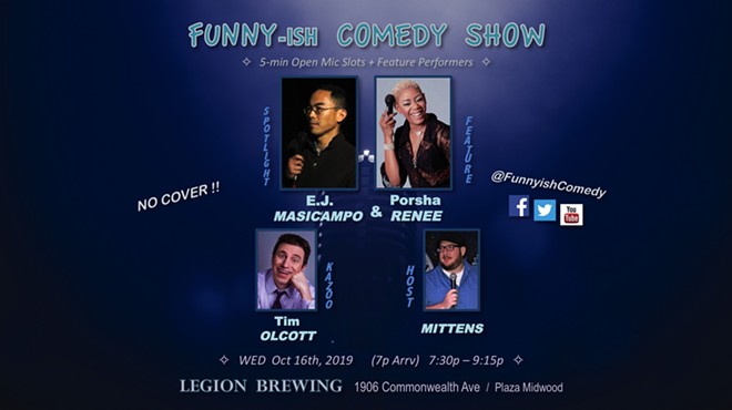 Funny-ish Comedy: Oct OpenMic+Showcase (FREE)