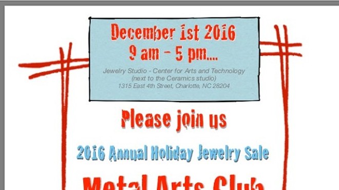 Metal Arts Club CPCC Annual Holiday Jewelry Sale