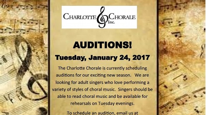 Charlotte Chorale announces Auditions