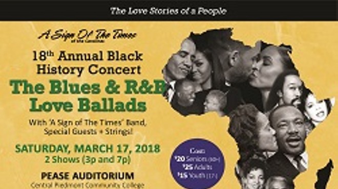 'A Sign Of The Times of the Carolinas' 18th Annual Black History Concert, "The Blues & R&B Love Ballads-With Strings"