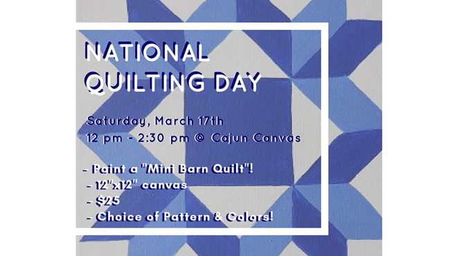 National Quilting Day-"Mini Barn Quilt" Paint Class