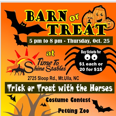 Barn or Treat Halloween Festival at Time to Shine Stables