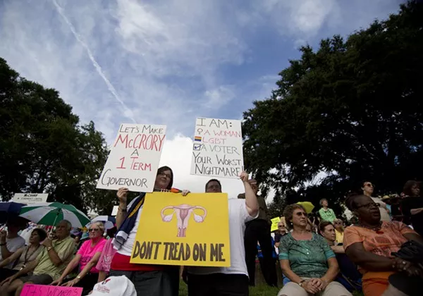 A Moral Monday protest in Charlotte in August